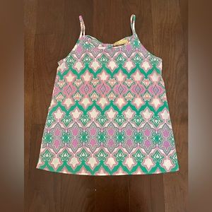 Green and Purple Geometric Camisole Top